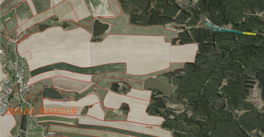 Prodej pozemků Dolní Radouň