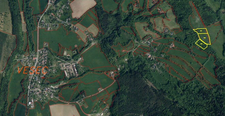 prodej pozemků k.ú Vesec pod Kozákovem