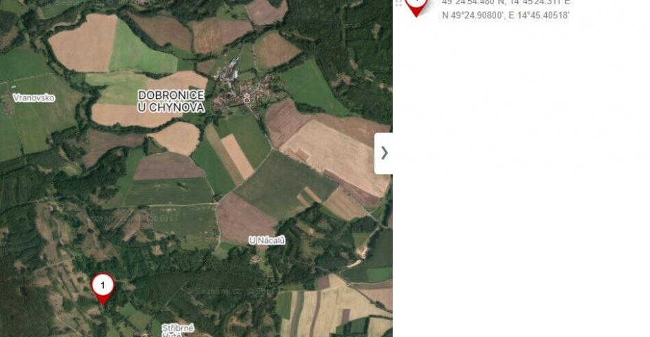 Prodej pozemku Dobronice u Chýnova