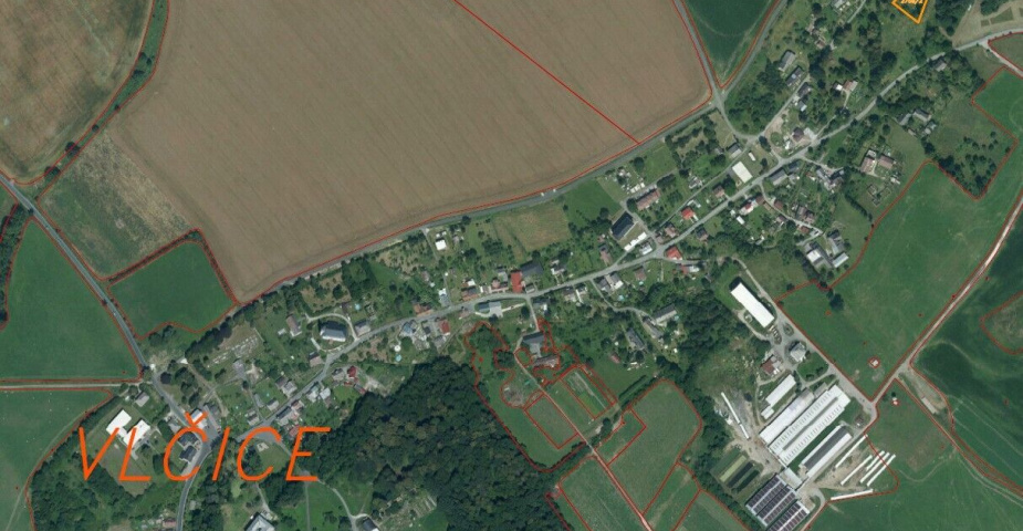 Prodej pozemku Vlčice u Javorníka, obec Vlčice