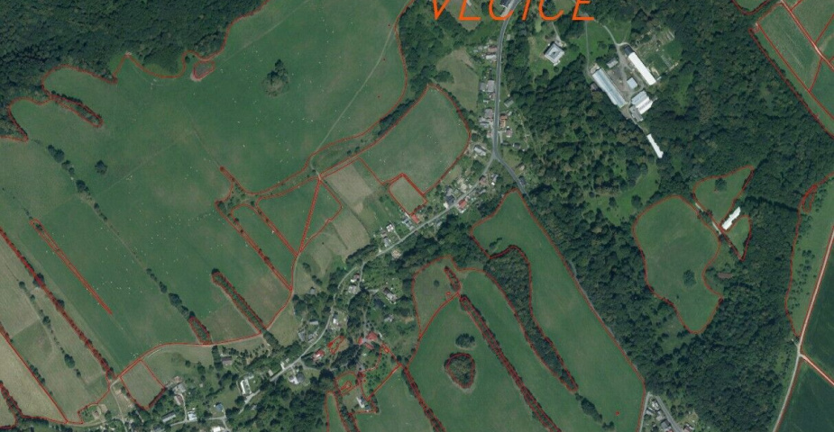 Prodej pozemku Vlčice u Javorníka, obec Vlčice, 1599