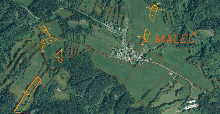 dražba pozemků k.ú. Maleč