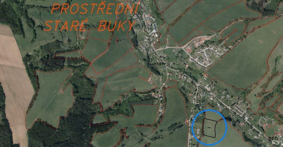 Prodej pozemku Prostřední Staré Buky