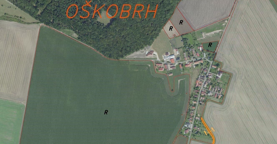 Prodej pozemků Oškobrh, obec Opolany