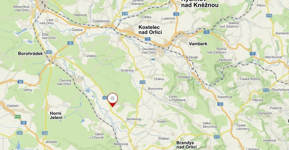 Prodej pozemku Plchovice, podílové spoluvlastnictví 1/2