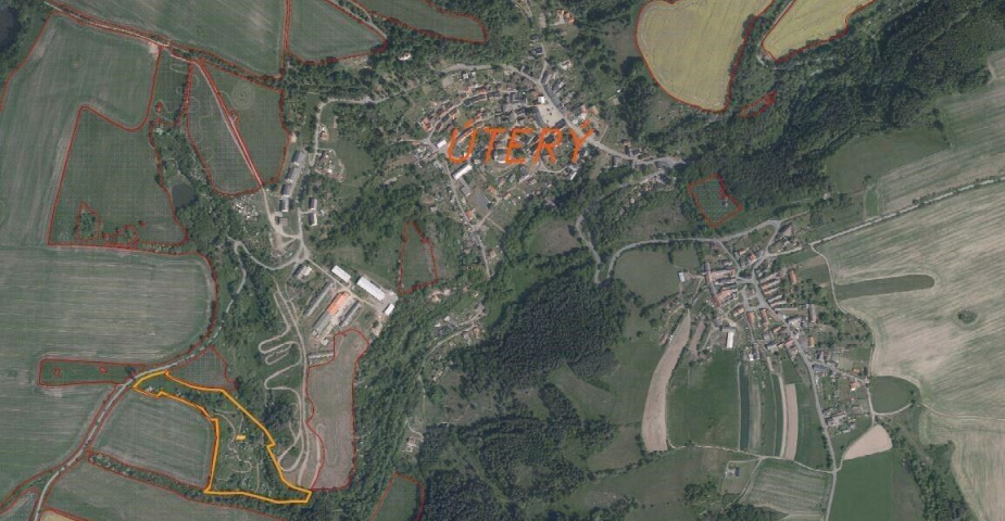 dražba pozemku k.ú. Úterý