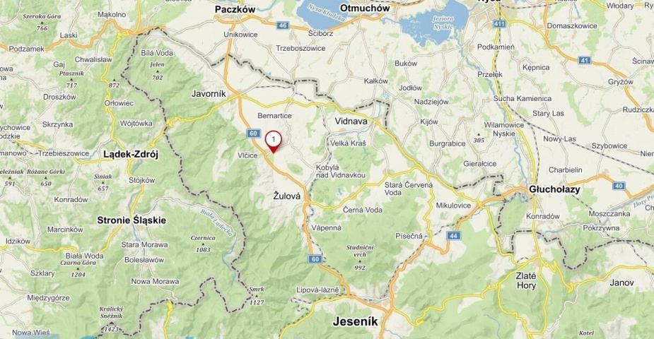 Prodej pozemku Vlčice u Javorníka, obec Vlčice, 1599