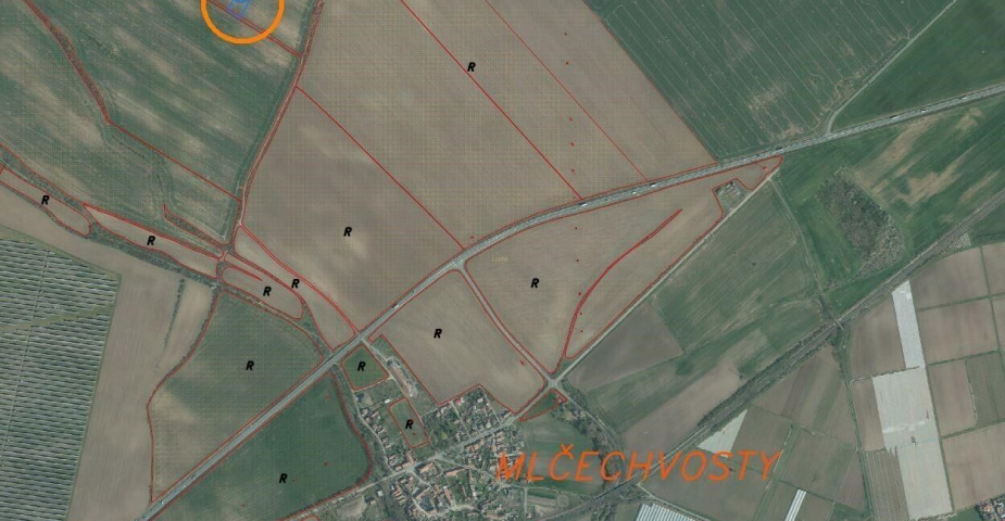 Prodej pozemku Mlčechvosty, obec Vraňany, podílové spoluvlastnictví