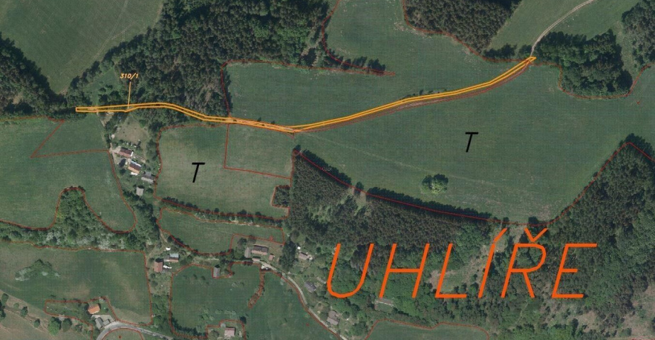 Prodej pozemku Uhlíře, obec Lázně Bělohrad